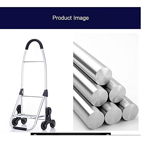 BIAOYU Einkaufstrolley Faltender Einkaufswagen mit 6 Rädern Großer Kapazität Klettern Treppenwagen mit… – Bild 7