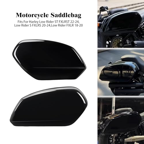 Alforjas rígidas para Harley Softail Low Rider (2018-2024) - Pack de 2 unidades, color negro, material ABS miniatura 2