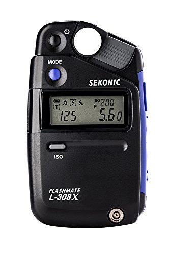 Sekonic FLASHMATE L-308X Photographers and Film Makers Exposure Meter - Black/Blue