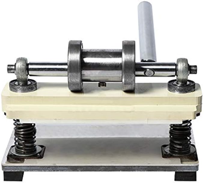 ZONEPACK Manual Leather Die Cutting Machine Pressing Machine Paper Cutter Double Guiding Shaft Leather Embossing Machine Leathercraft Cutting Machine for Various Materials