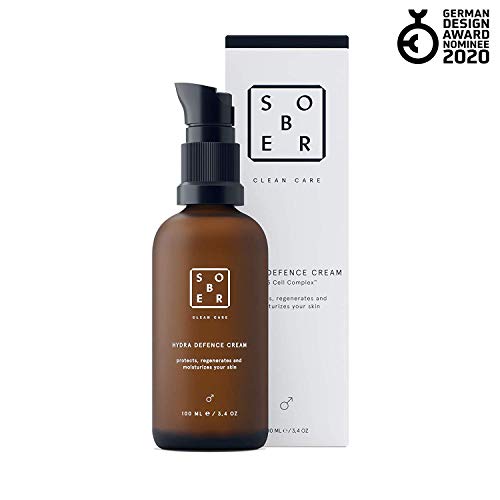 sober® | Hydra Defence Cream | Gesichtscreme für Männer | vitalisierende Feuchtigkeitscreme mit Hyaluron und Aminosäuren