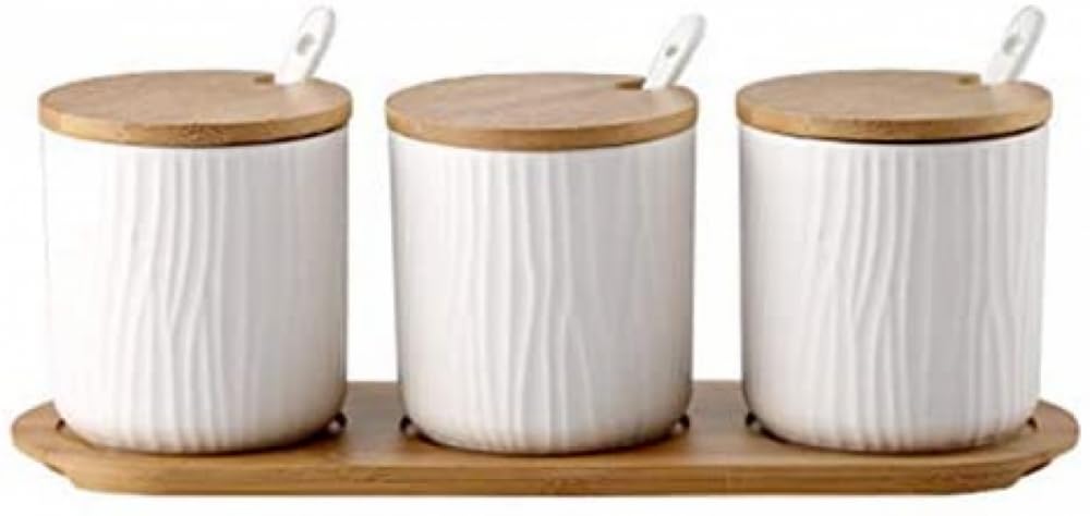 VHJdtE Seasoning jars, Spice Holder Made of Ceramic and Jars, Storage