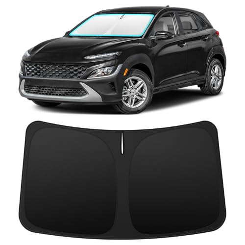 Image of INSAUTO Custom Fit Windshield Sun Shade for Hyundai Kona 2018-2023 | Foldable Front Window Sunshade Car Accessories, UV & Heat Reflector, Keeps Interior Cool, Includes Storage Bag