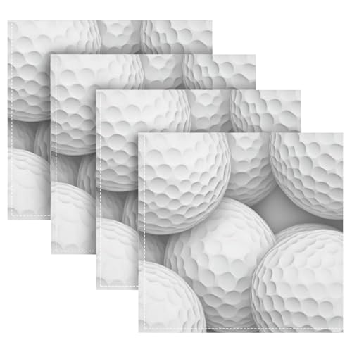 Servilletas Blancas Golf Ball Reutilizables 20x20in x4 miniatura 1