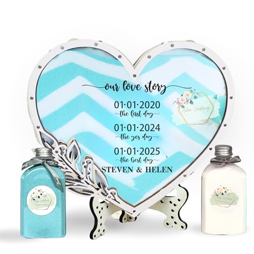 Personalized Sand Ceremony Kit for Wedding, Heart Shape Decor for