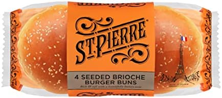 St Pierre Seeded Brioche Burger Bun, 250 g