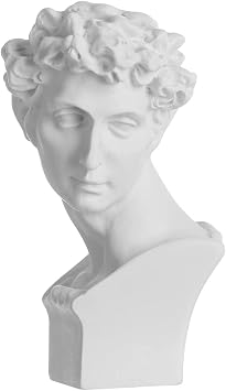 Queenbox David 3" H Mini Greek Bust Sculptures, Resin Mythology Goddess Figurine Classic Roman Crafts Famous Portraits Statues for Home Office Decoration