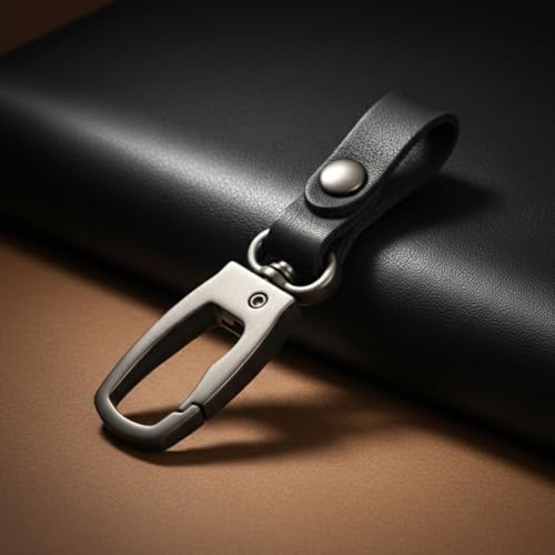 Image of THE MEN THING - Stylish Multicolor Stainless Steel Keychain for Men & Boys (FORGECLIP BLACK)