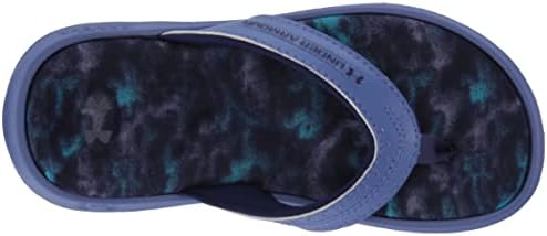 Under Armour Girls Ignite Marbella Graphic Flip Flop, (400) Baja Blue/Baja Blue/Sonar Blue, 3 Little Kid | Image 4