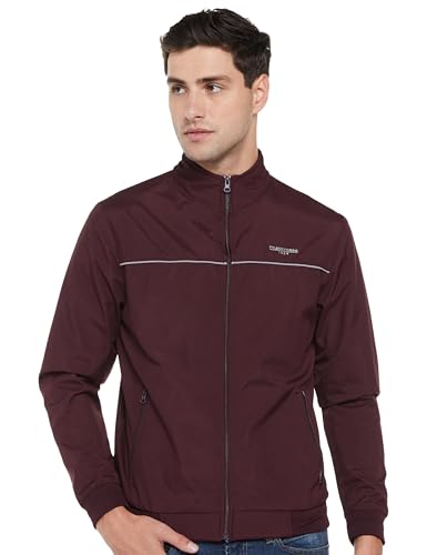 Image of Qube By Fort Collins Men's Lightweight Jacket - Full Zip Casual Jacket for Men | Stylish High Neck Sporty Jacket with Zip Pockets for Spring, Autumn, Travel & Daily Wear
