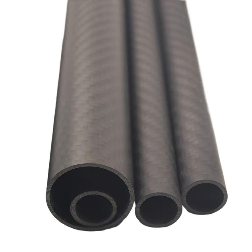 Eje de fibra de carbono Tubo de fibra carbono sarga 3K, longitud 1200-2000 mm, accesorios for modelos robot, tubo resistente, 1 pieza(22x18x1500MM)