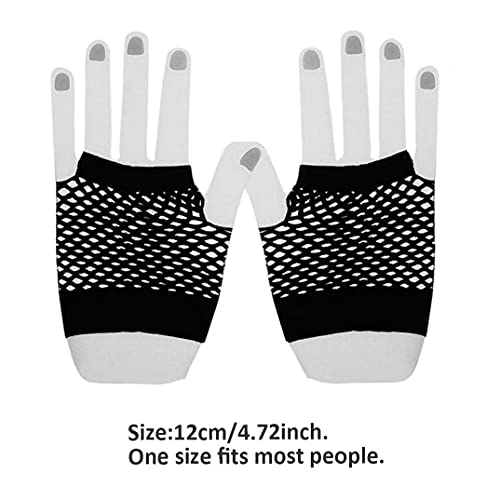 Visnet handschoenen, Creative Short Visnet vingerloze handschoenen Elastisch net Kostuum accessoires voor vrouwen… - Image 5