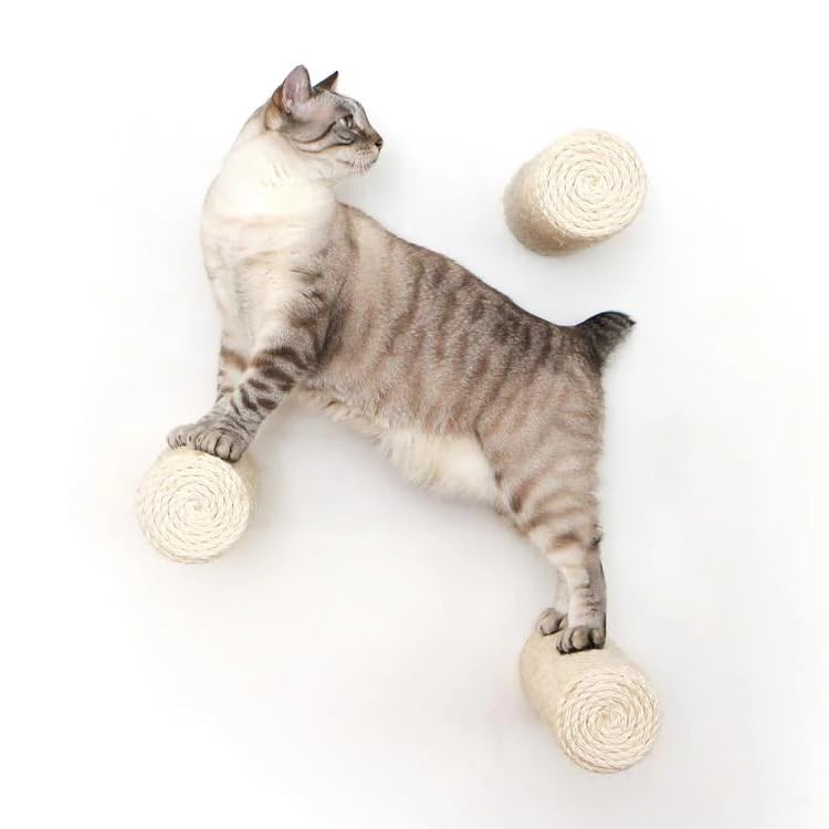 Rascador flotante de sisal para gatos 1 pc miniatura 5
