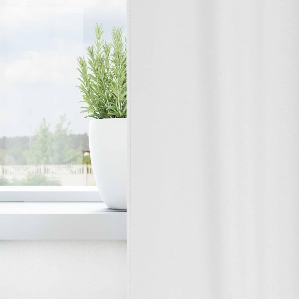 Cortinas opacas de poliéster blanco puro, 175 x 140 cm, juego de 2 unidades, aislamiento térmico, reducen el ruido para salón, dormitorio