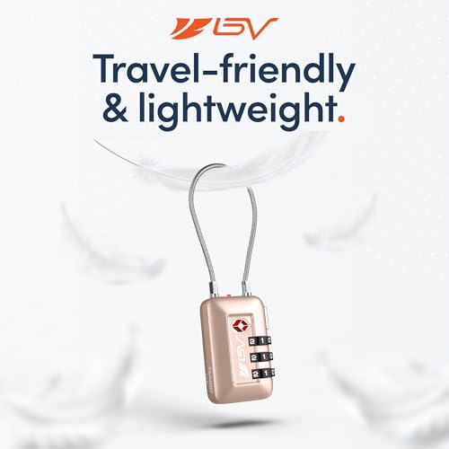 image for BV TSA Accepted Luggage Travel Lock, Set-Your-Own Combination Lock for