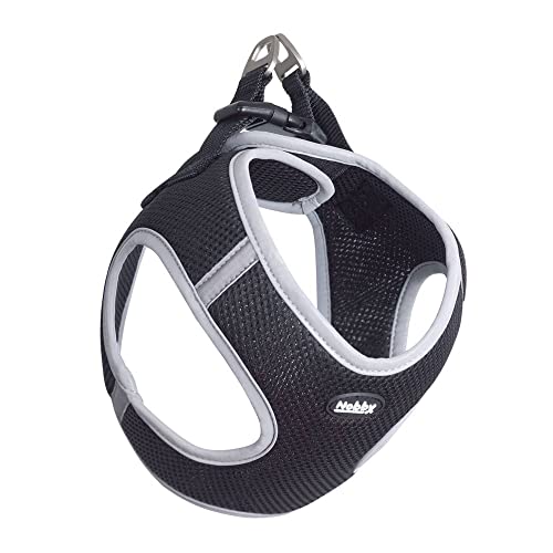 Nobby Mesh Geschirr Delight, schwarz, XS: Brust: 30-35 cm, Bauch: 35-40 cm, 15 mm, 1 Stück