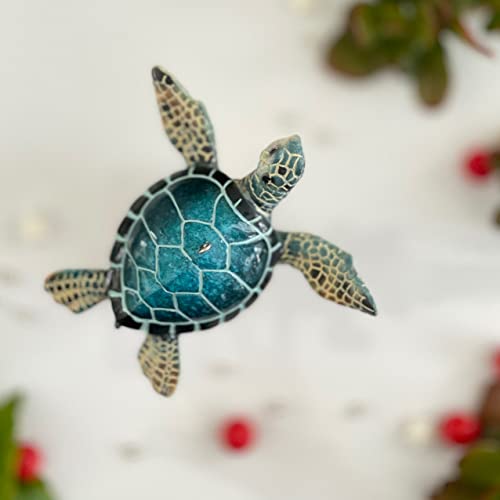 Christmas Ornaments - Hand-Painted - Stocking Stuffers, Scuba Divers And Ocean Lovers (Blue Sea Turtle) #TOP5