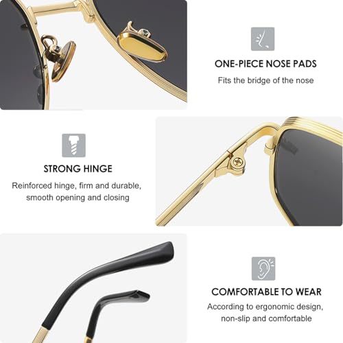 Sunglasses for Women Metal Sun Glasses Men Vintage Shades Female Gradient Uv4003