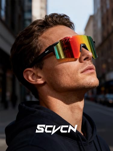 SCVCN Cycling Sunglasses for Men Women, UV400 Sports Sunglasses with HD TAC Lens, 28g Lightweight TR90 Frame, Adjustable Nose Pad & Airflow Vents for Running 01 - image 2