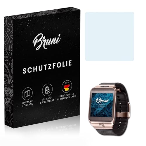 Bruni Película Protectora compatible con Samsung Gear 2 Neo Protector Película, claro Lámina Protectora (2X)