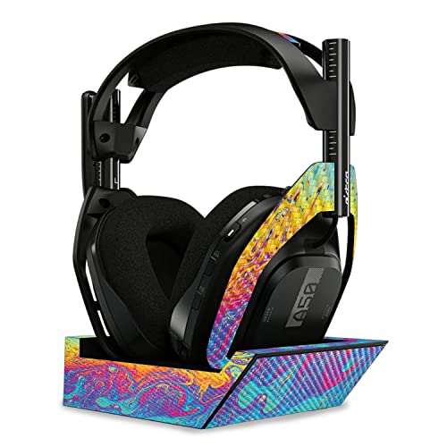 Image of MightySkins Carbon Fiber Skin Compatible With Astro A50 Wireless Headphones + Base Station (Gen 4) - Paint Currents | Protective, Durable Textured Carbon Fiber Finish | Easy To Apply | Made in the USA