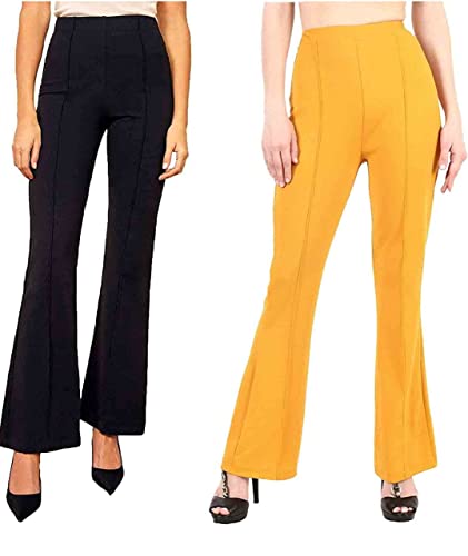 Image of YOZO Women's Regular Fit Cotton Blend Trouser