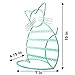 Urban Deco Cat Shaped Earring Holder Stand - Metal 48 Stud Holes, Jewelry Display Vanity Organizer For Girls - Jade