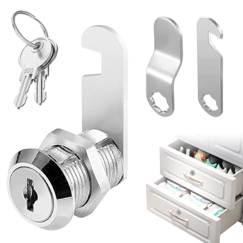 20mm Cam Lock, Security Mailbox Lock for Letter Post Box, Cabinet Drawer Cam Locks, Cupboard Locks with Key for Furniture Fasteners Post Box Replacement