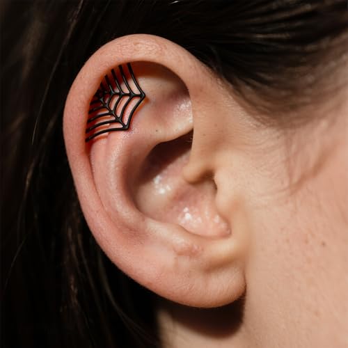 Spider Web Earrings for Women Spider Web Cartilage Earring Funny Fake Spider Punk Stud Earring Hip Hop Goth Halloween Piercing Earring Accessories Jewelry2