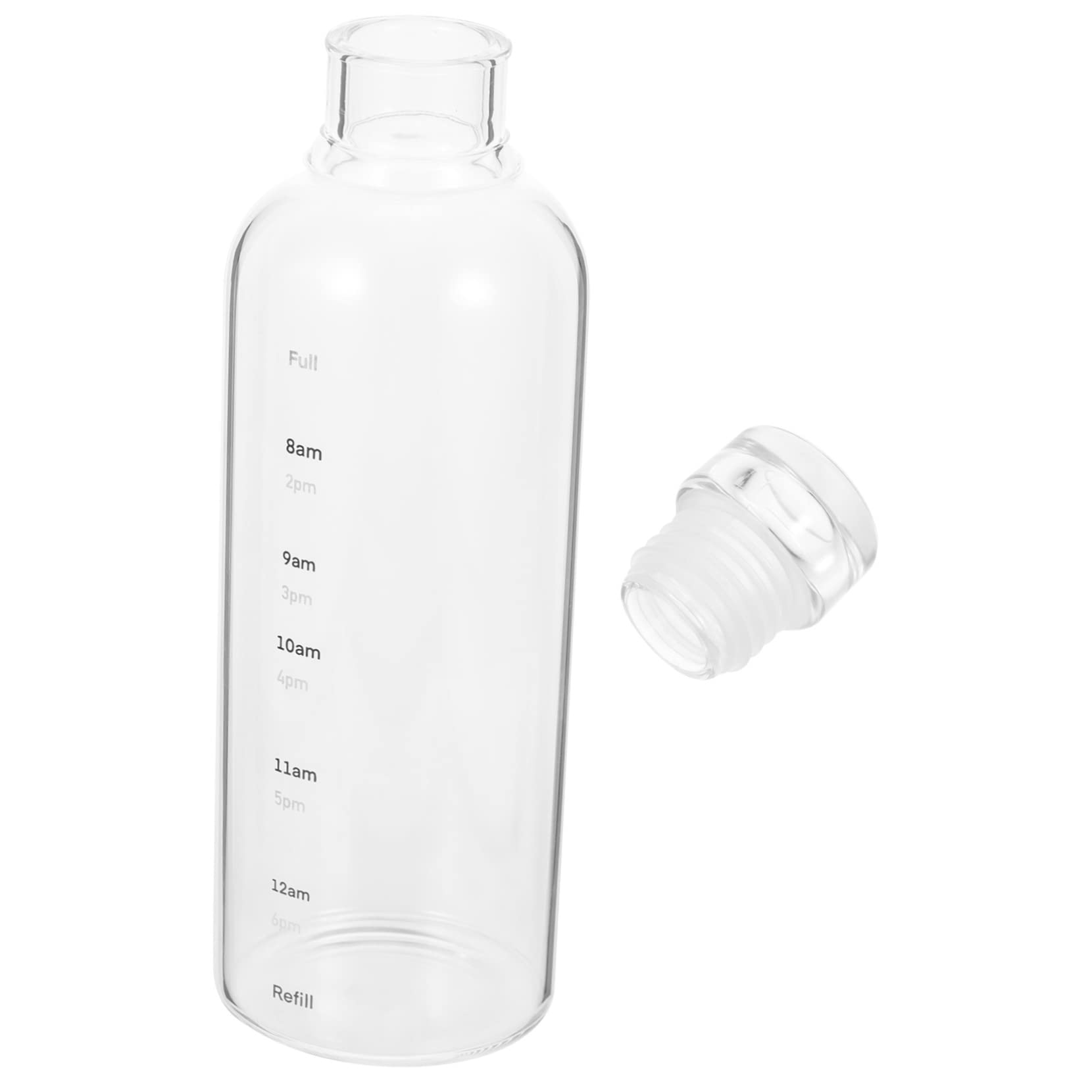 Bouteille D’Eau Vide 750ml en Verre, Portable pour Sport | Bords Lisses, Design Simple et Forme Créative, Usage Vélo et Yoga, Détails en Caoutchouc