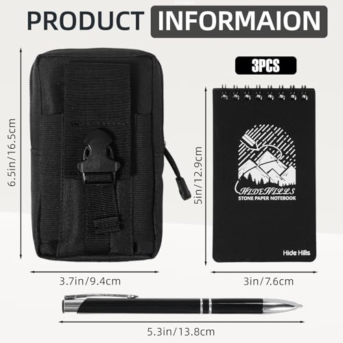 Carnet de notes étanche en papier de pierre et stylo billes de haute qualité - 2