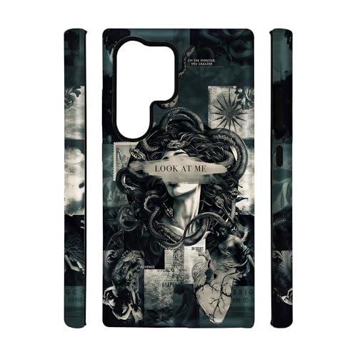 qizjio Cool Medusa Phone Case Shockproof Protective Greek Mythology Snake Phone Cases for Samsung Galaxy S24 Ultra