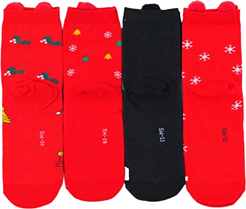 Image of ToBeInStyle Women's Pack of 6 or 12 Fashion Printed Crew Socks