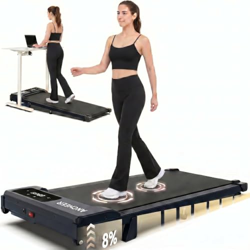 Image of ANCHEER Walking Pads, 2 in 1 Under Desk Treadmill 2.5HP Compact Running Machine with Remote Control, 300lbs Weight Capacity for Home /Gym /Office,Ultra-Quiet, Installation-Free