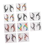 ULTECHNOVO 10 Paare Festival Augenaufkleber Augen make up Sticker Kunstvolle Eyelash Stickers Langlebig Sicher Party Zubehör
