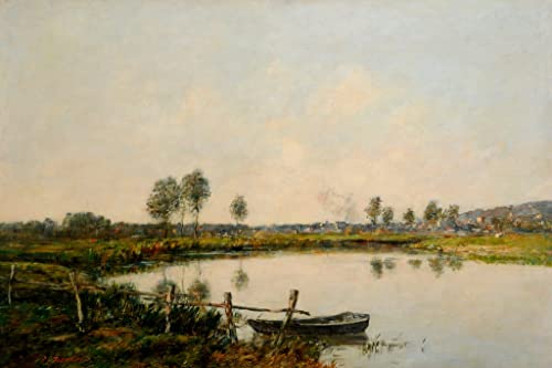 Tableau Eugene Boudin Deauville pour habiller un grand mur vide de salon affiche impression 60x90