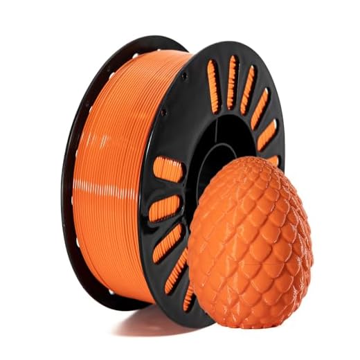 PETG 3D Printer Filament 1.75mm, 1kg (2.2lbs), Dimensional Accuracy ±0.03mm, Vacuum Sealed-Orange