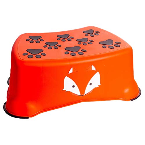 My Little Step - Zorro Taburete infantil antideslizante - paso de aprendizaje para niños, Ideal para que los más pequeños lleguen al inodoro y al lavabo.