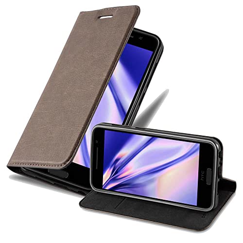 Cadorabo Book Case Compatible with HTC One A9 in Coffee Brown - with Magnetic Closure, Stand Function and Card Slot - Wallet Etui Cover Pouch PU Leather Flip