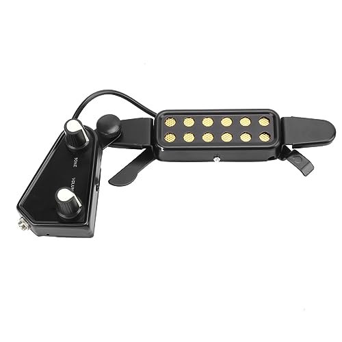 Generic Acoustic Guitar Electric Transducer, Steel String Soundhole ClipOn Pickup, Volume Control, Amplifier Cable, Folk Guitar,