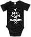 WlQshop Tute da Bambino,Body Bimbo Bimba Keep Calm And Taekwondo Newborn Baby Girl Clothes Short Sleeve Gentleman Bodysuit