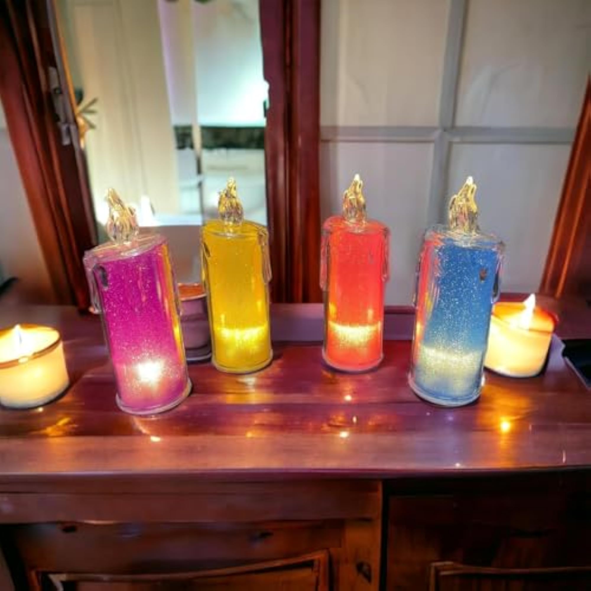 Flameless LED Candles Combo Set, Decorative Gift