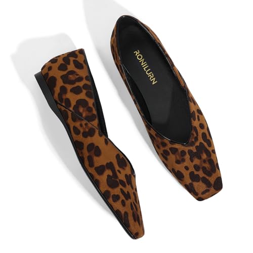 Women's Flats Comfortable Square Toe Ballet Flats Slip On Casual Dress Shoes Flats for Women2