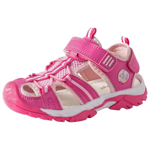 Image of TZJS Girls Boys Sandals Kids Closed Toe Outdoor Hiking Sandal Lightweight Athletic Adjustable Straps Summer Shoes for Toddler /Little Kid