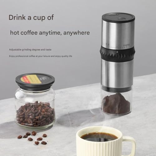 Cafetera portátil con molinillo y taza de 150 mL miniatura 5
