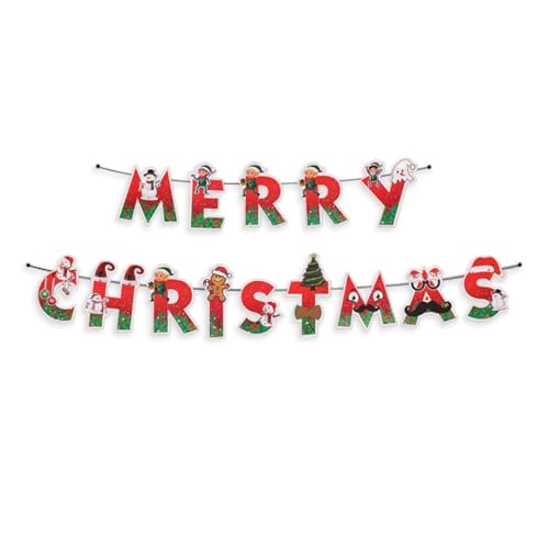 Image of Oye Happy - Merry Christmas Theme Banner | Festive Hanging Decoration for Home, Office & Parties