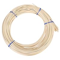 PATIKIL Runde Reed-Spline 61 m x 4,25 mm, Cane Webbing Roll, Rattan Reed Coil für DIY-Möbelkorbweben, Flechtmaterial für Korbherstellung/Reparatur, Modellierung Dekoration, Holz