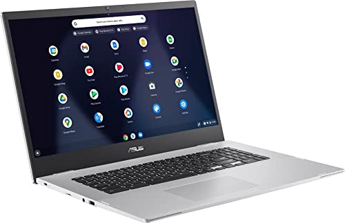 2022 Newest Asus Chromebook 17.3" Fhd 1080P Widescreen Light Laptop, Intel Celeron N4500 (Up To 2.8Ghz), 4Gb Ram, 32Gb Emmc,Hd Webcam,Uhd Graphics, Wifi 6, 17+ Hours Battery,Chrome Os,W/Marxsolcables #TOP2