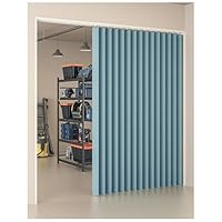 Rideau Porte Accordéon Isolant Avec Fermeture Magnétique - Tissu épais Type Lin, Occultant, Pour Séparer Une Pièce (largeur 180 Cm)