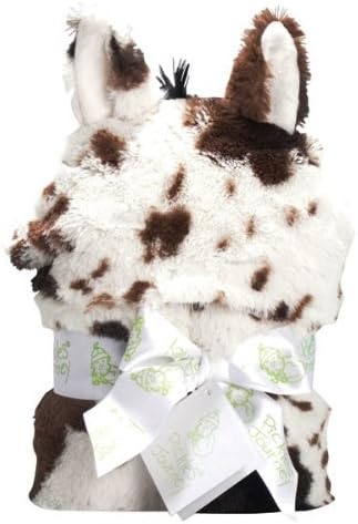 Pickles Journey Wrangle Wraps Faux Fur Hooded Blanket, Old Paint, 36" x 24"